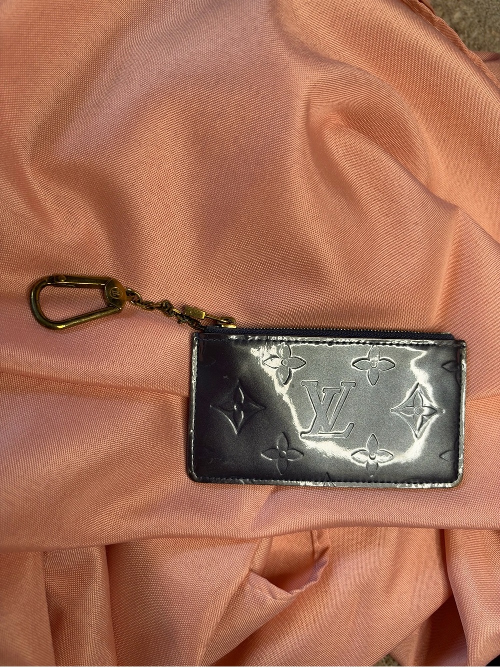 Louis Vuitton Monogram Vernis Pochette Clés Key Pouch – Metallic Purple